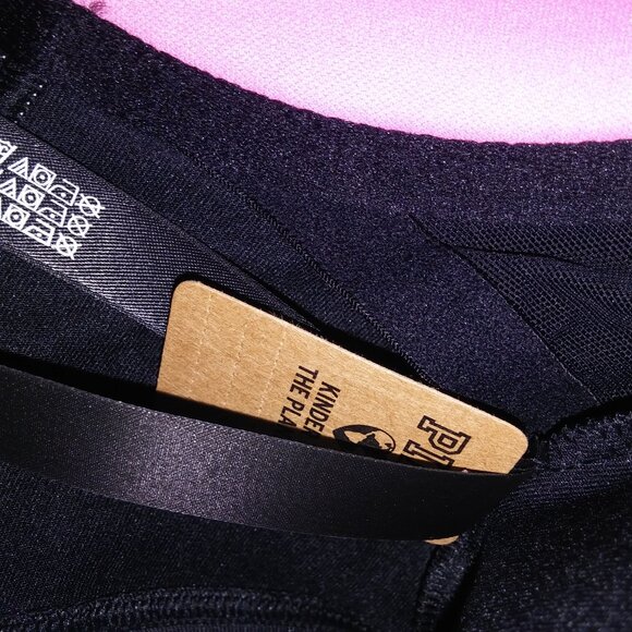 Victoria Secret PINK Sports Bra Push Up Ultimate Black White Long Line Padded Ra - Picture 9 of 10